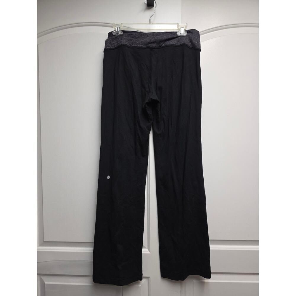 Lululemon Full Length Fit & Flare Yoga black Purple Pants size 10